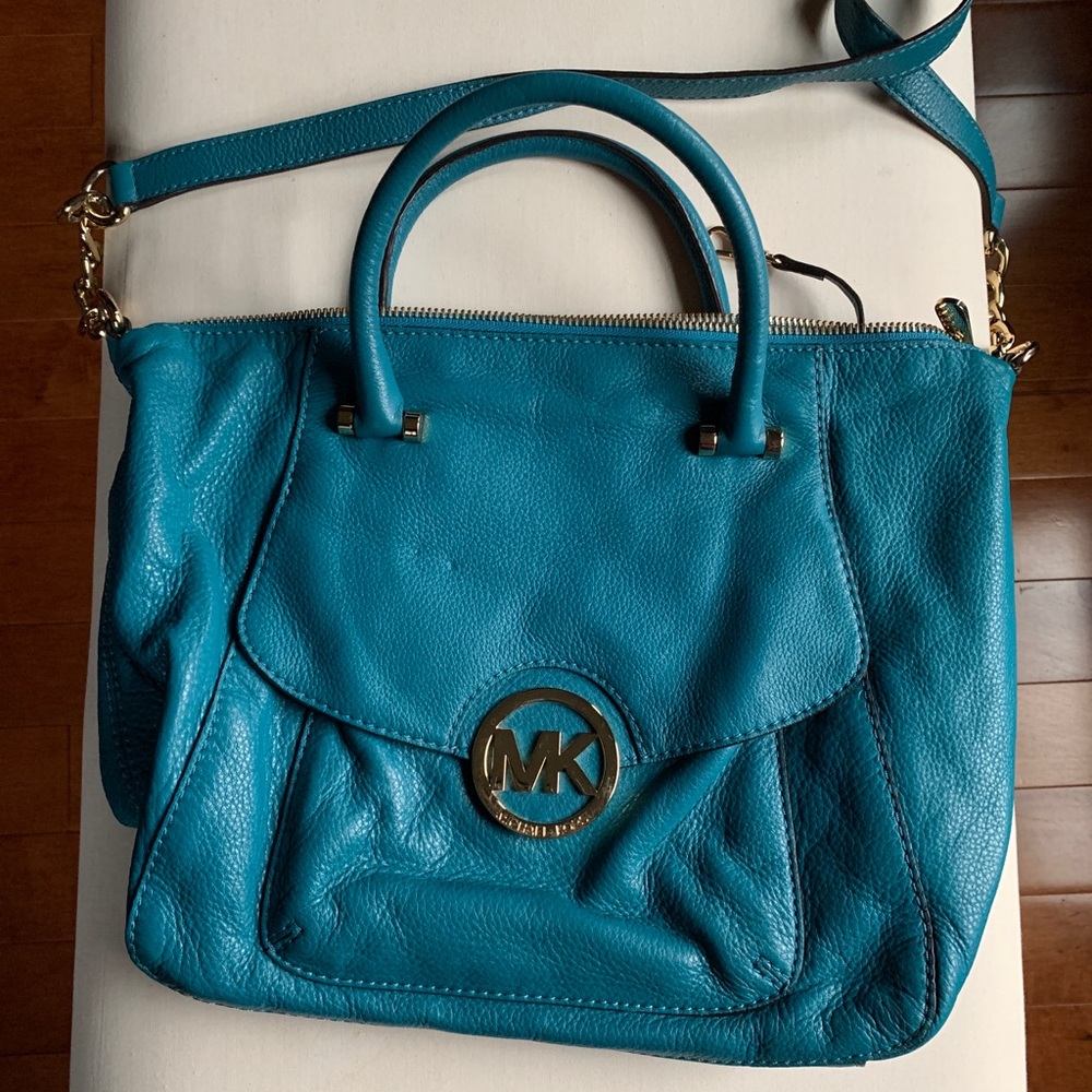 Rare Michael Kors Teal Leather Purse